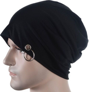 Sabhya Sakshi Solid Beanie with silver ring Cap