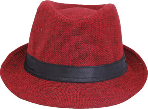 Innovation The Store HM16red Self Design Fedora Cap