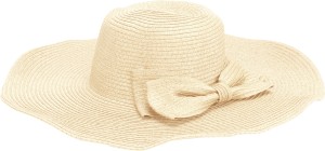 FabSeasons Solid Long Brim Beach Hat Cap