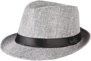 Tiny Seed Solid, Self Design Fedora Hat Cap