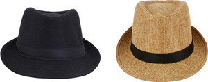 Eccellente Solid Fidora Hat Cap