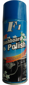 F1 Dash Board Polish CAR DASHBOARD WAX SPRAY FOR LEATHER SEAT / DASHBOARD /PLASTIC / RUBBER / TYRES (JASMINE FRAGRANCE) Vehicle Interior Cleaner