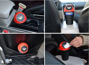Samrah Car Mini Garbage Can Trash Dust Bin 34 Car Trash Bin Bag Best