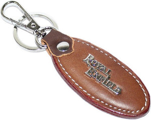Aura Royal Enfield Imported Metal Leather Locking Key Chain