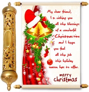 lolprint merry christmas gold scroll greeting card(multicolor, pack of 1)