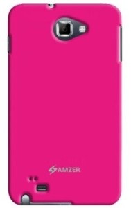 Amzer 92936 Simple Click On Case with Screen Protector for Samsung Galaxy Note - Hot Pink