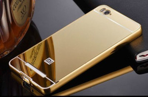 Rajsuns Back Cover for Luxury Mirror back case with side bumper for Xiaomi Mi4i