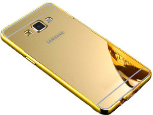 JBJ Bumper Case for Metal Bumper Plus Acrylic Mirror Back Cover Case For Samsung Galaxy On7