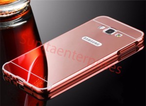 Prinkked Bumper Case for Luxury Mirror metal case with side bumper for samsung on7