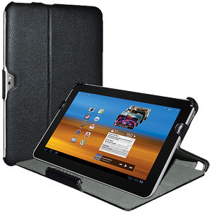 Amzer 93678 Shell Portfolio Leather Texture Case for Samsung Galaxy Tab 750 / 710 - Black