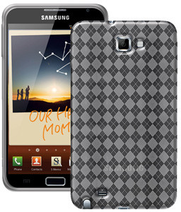 Amzer 92933 Luxe Argyle High Gloss TPU Soft Gel Skin Case for Samsung Galaxy Note Clear