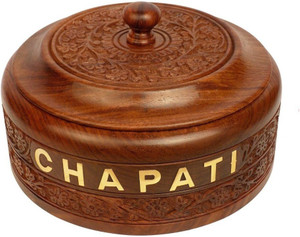 Craftsman 7.5 Inch (Big Size) Wooden Chapati Box Casserole