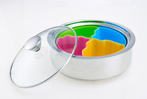 Nano Nine Insulated Roti Saver with Dry Fruit bowls, Multipurpose Stainless Steel, 1150ml Casserole