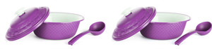 Cuttingedge 1.8 L Casserole Set (Purple, Pack of 4) Pack of 4 Casserole Set