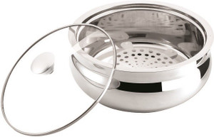 Nano Nine Bellyno Insulated Stainless Steel Casserole with Glass Lid, Small, 1250 ml Casserole