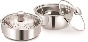 Nano Nine Meal Serve Insulated, Roti Saver Mini(800 ml) Gravy Pot Mini(850 ml)- Gift Set No.1 Pack of 2 Casserole Set