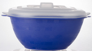 Cuttingedge Square Server Small With Transparent Lid 1500 ml Casserole (Blue, Pack of 1) Casserole Set