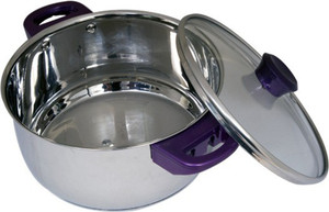 Uniqraft Casserole with Glass Lid | Casserole Steel Casserole