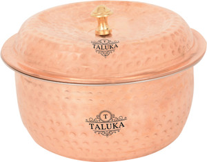 Taluka (7 x 5 inches) Handmade Copper Casserole with Copper Lid Casserole