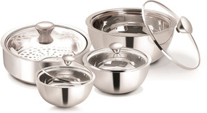Nano Nine Meal Serve Insulated, Roti Saver Small(1150 ml) Gravy Pot Nano,Mini& Small(500+850+1150 ml)- Gift Set No. 3 Pack of 4 Casserole Set