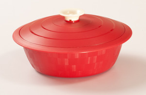Cutting Edge Daffodil Serving Dish Elegant 1800 ml Casserole, Pack of 1, Red Casserole Set