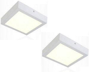 Phoenix 12w Square Surface Led Panel Light Pack Of 2pc Flush Mount Ceiling Lamp