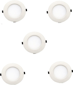 Olympia 3 Watt Panel Led Light Round 5 Pcs Flush Mount Ceiling Lamp