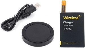 Karp Round Circle Wireless Mini Charging Pad For Samsung Galaxy S6/S6 Edge, Nokia Lumia, Google Nexus, HTC, LG,(Black On Black) … Charging Pad