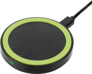 KARP Wireless Charging Pad with Receiver-Green on Black for Samsung,Nokia Lumia,HTC,LG,Google Nexus and Other Qi-compliant Devices Charging Pad