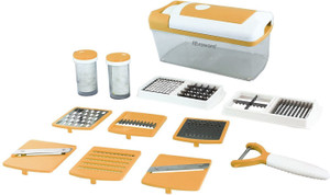 Floraware Cutter Nicer-Slicer Dicer, 14 Pieces, Yellow Chopper