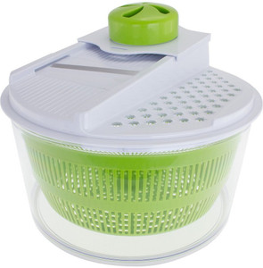 Shrih 4-in-1 Mandoline Slicer and Storage Lid Salad Spinner Chopper
