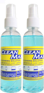 Cleanmax CLEANING SOLUTION 100ml - Pack of 2 - (LUXURY GOLD FRAGRANCE) for Mobiles, Laptops, Computers, Gaming