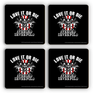 Bravado Square Medium Density Fibreboard Coaster Set
