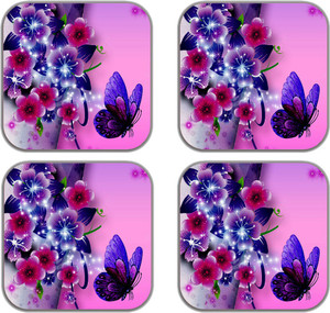 meSleep Flower Abstract with Butterfly MG-21-06-04 Fridge Magnet