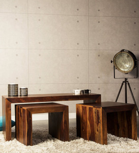 Home Edge Solid Wood Coffee Table