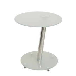 Ambience Interior Mall Z Shaped Corner Table Glass Coffee Table