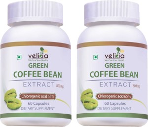 Velicia Natural Green Coffee Beans Capsules Pack of 2 Filter Coffee 96 g
