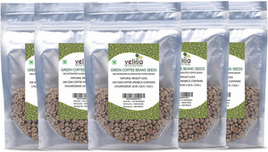 Velicia Natural Decaffeinated Green Coffee Beans Seeds For Weight Loss Pack of 5 Filter Coffee 1250 g