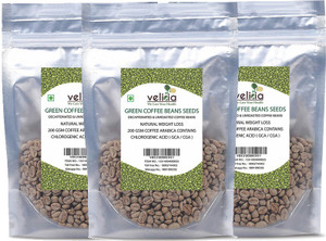 Velicia Natural Decaffeinated Green Coffee Beans Seeds For Weight Loss Pack of 3 Filter Coffee 750 g