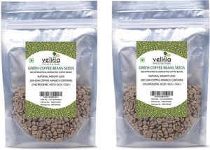 Velicia Natural Decaffeinated Green Coffee Beans Seeds For Weight Loss Pack of 2 Filter Coffee 500 g