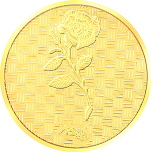 RSBL Precious Certified Wonderful Rose Design 24 (995) K 0.5 g Yellow Gold Coin