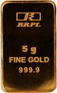 Bangalore Refinery Brpl 5 Gram 24kt 999 Purity Bar 24 (999) K 5 g Gold Bar