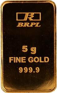 Bangalore Refinery Brpl 5 Gram 24kt 999 Purity Bar 24 (999) K 5 g Gold Bar