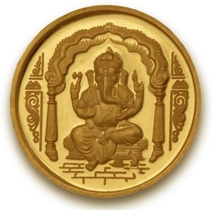 P.N.Gadgil Jewellers Ganesh Om 24 (995) K 5 g Gold Coin