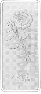 RSBL Precious Certified Ravishing Rose Design 24 (999) K 1000 g Silver Bar