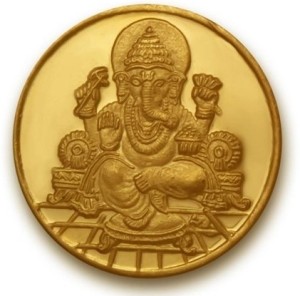 P.N.Gadgil Jewellers Ganesh Om 24 (995) K 1 g Gold Coin