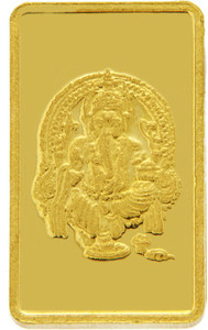 TBZ TheOriginal TBZ - The Original 1 Grm Ganesh 24KT 999 Gold Coin 24 (999) K 1 g Gold Coin