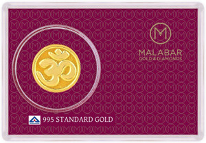 Malabar Gold and Diamonds MGOM995A 24 (995) K Gold Coin