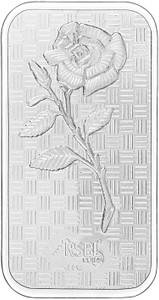 RSBL Precious Certified Exquisite Rose Design 24 (999) K 25 g Silver Bar
