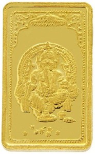 tbz theoriginal lord ganesh 24 (999) k 25 g yellow gold coin